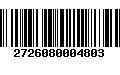 Código de Barras 2726080004803