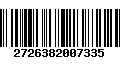 Código de Barras 2726382007335