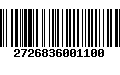 Código de Barras 2726836001100