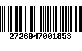 Código de Barras 2726947001853