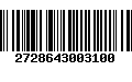 Código de Barras 2728643003100