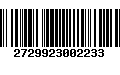 Código de Barras 2729923002233