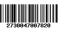 Código de Barras 2730047007820