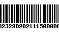 Código de Barras 273023290202111500000165