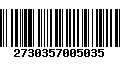 Código de Barras 2730357005035