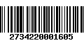 Código de Barras 2734220001605