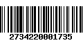 Código de Barras 2734220001735