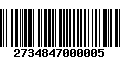 Código de Barras 2734847000005