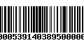 Código de Barras 274000539140389500000130