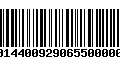 Código de Barras 274014400929065500000175