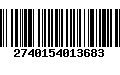 Código de Barras 2740154013683