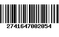 Código de Barras 2741647002054