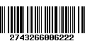 Código de Barras 2743266006222