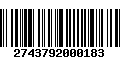 Código de Barras 2743792000183