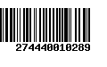 Código de Barras 274440010289