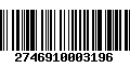 Código de Barras 2746910003196