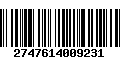 Código de Barras 2747614009231