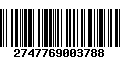 Código de Barras 2747769003788