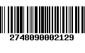 Código de Barras 2748090002129