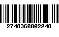 Código de Barras 2748360002248