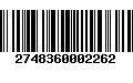 Código de Barras 2748360002262