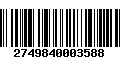 Código de Barras 2749840003588