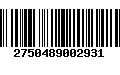 Código de Barras 2750489002931