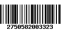 Código de Barras 2750582003323