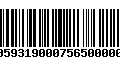 Código de Barras 275059319000756500000195