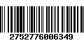 Código de Barras 2752776006349