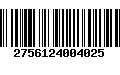 Código de Barras 2756124004025