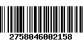 Código de Barras 2758046002158