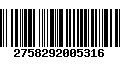 Código de Barras 2758292005316