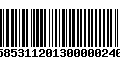 Código de Barras 2758531120130000024006