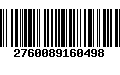 Código de Barras 2760089160498