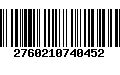 Código de Barras 2760210740452