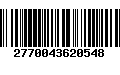 Código de Barras 2770043620548