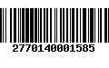 Código de Barras 2770140001585