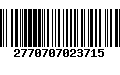 Código de Barras 2770707023715