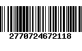 Código de Barras 2770724672118