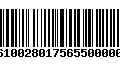 Código de Barras 277610028017565500000295