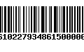 Código de Barras 277610227934861500000175