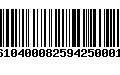 Código de Barras 277610400082594250001345