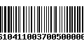 Código de Barras 277610411003700500000145