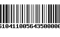 Código de Barras 277610411005643500000055