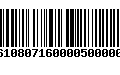 Código de Barras 277610807160000500000095