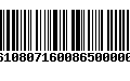 Código de Barras 277610807160086500000175