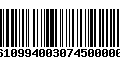 Código de Barras 277610994003074500000225