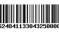 Código de Barras 277624841133043250000295