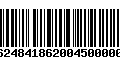 Código de Barras 277624841862004500000375